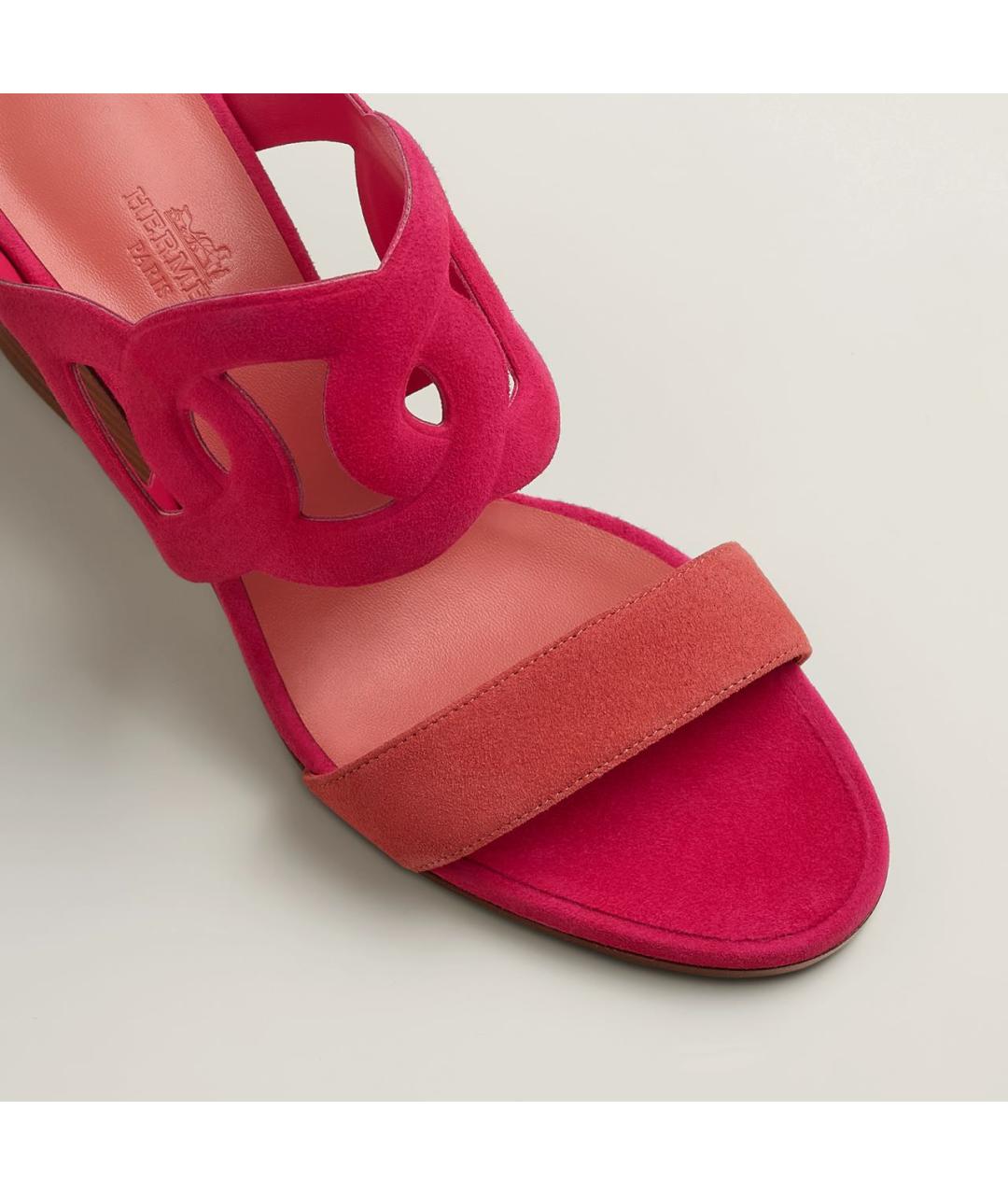 HERMES Мульти замшевые босоножки, фото 2