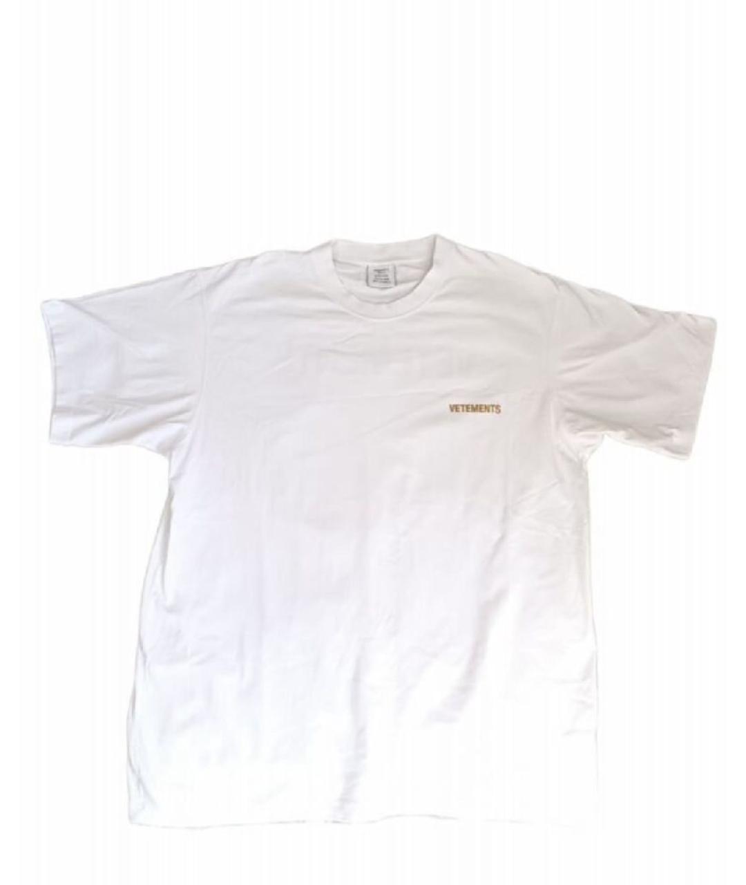 VETEMENTS Белая хлопковая футболка, фото 10