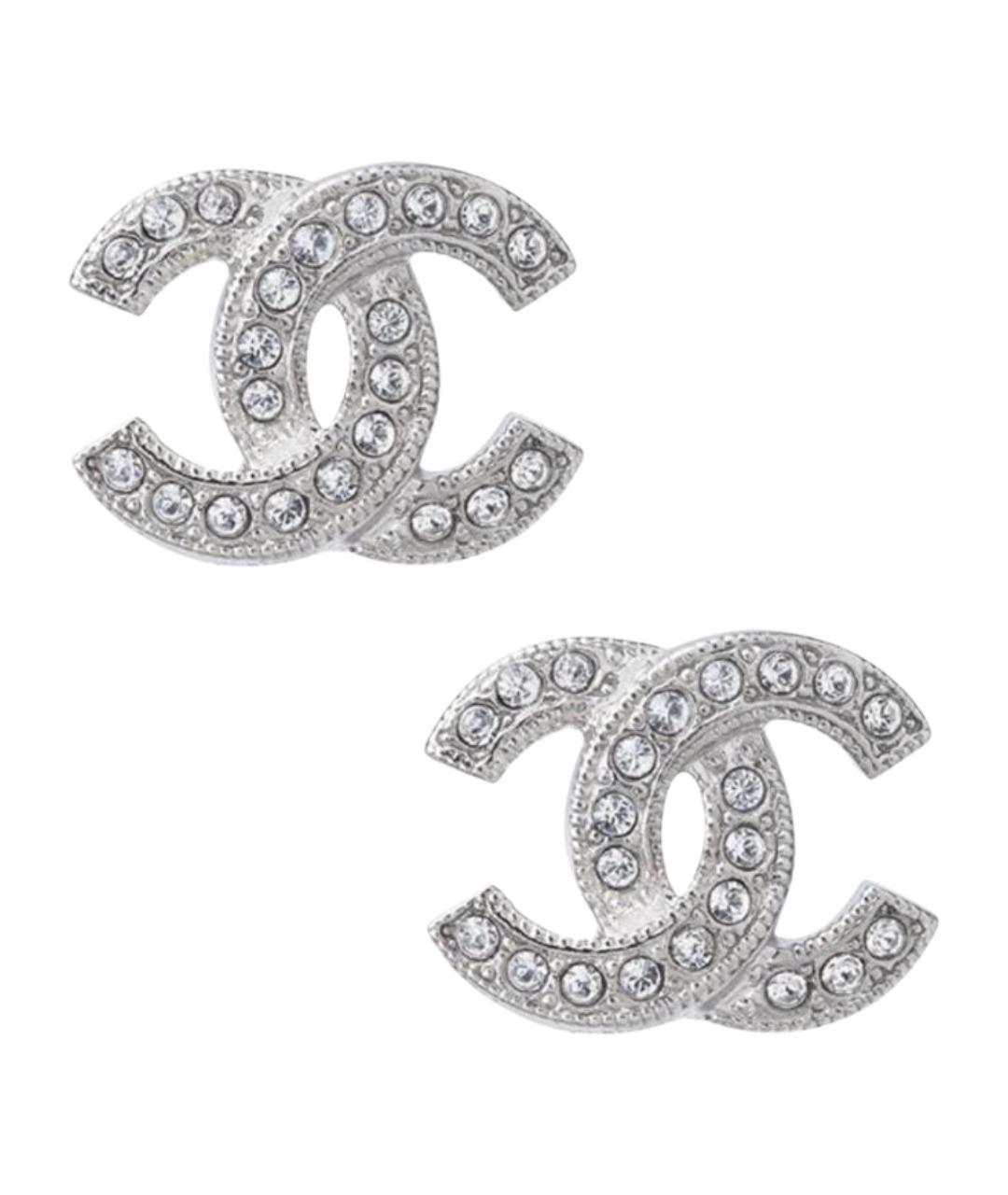 CHANEL Серебряные металлические серьги, фото 1