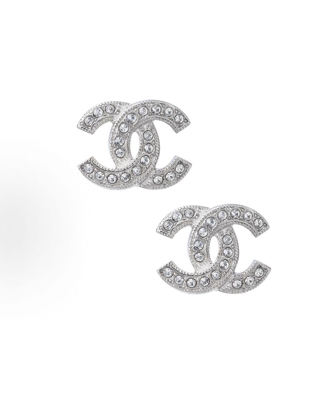 CHANEL Серебряные металлические серьги, фото 3