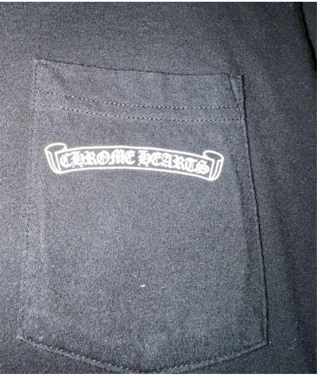 CHROME HEARTS Черная хлопковая футболка, фото 4