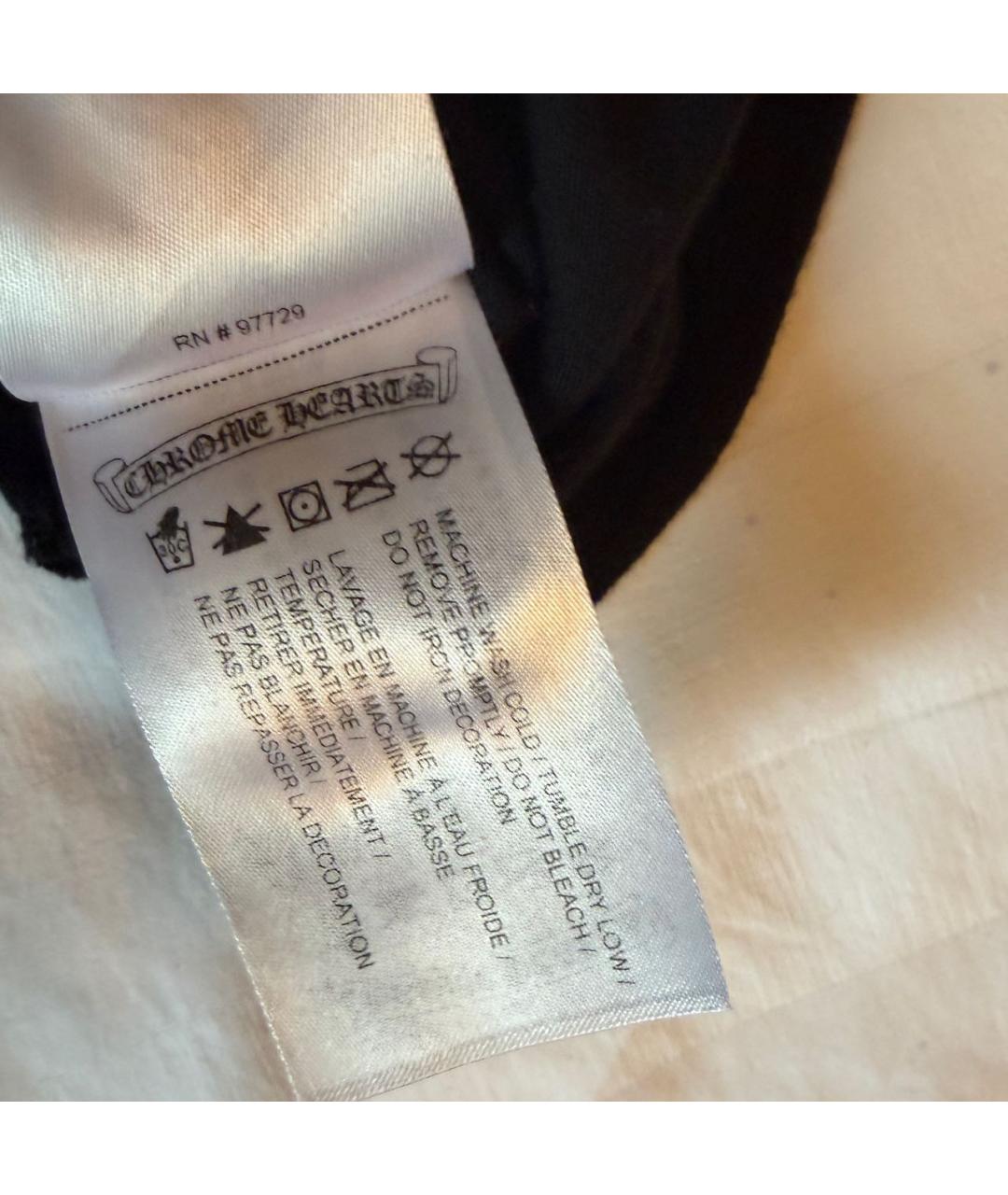 CHROME HEARTS Черная хлопковая футболка, фото 8