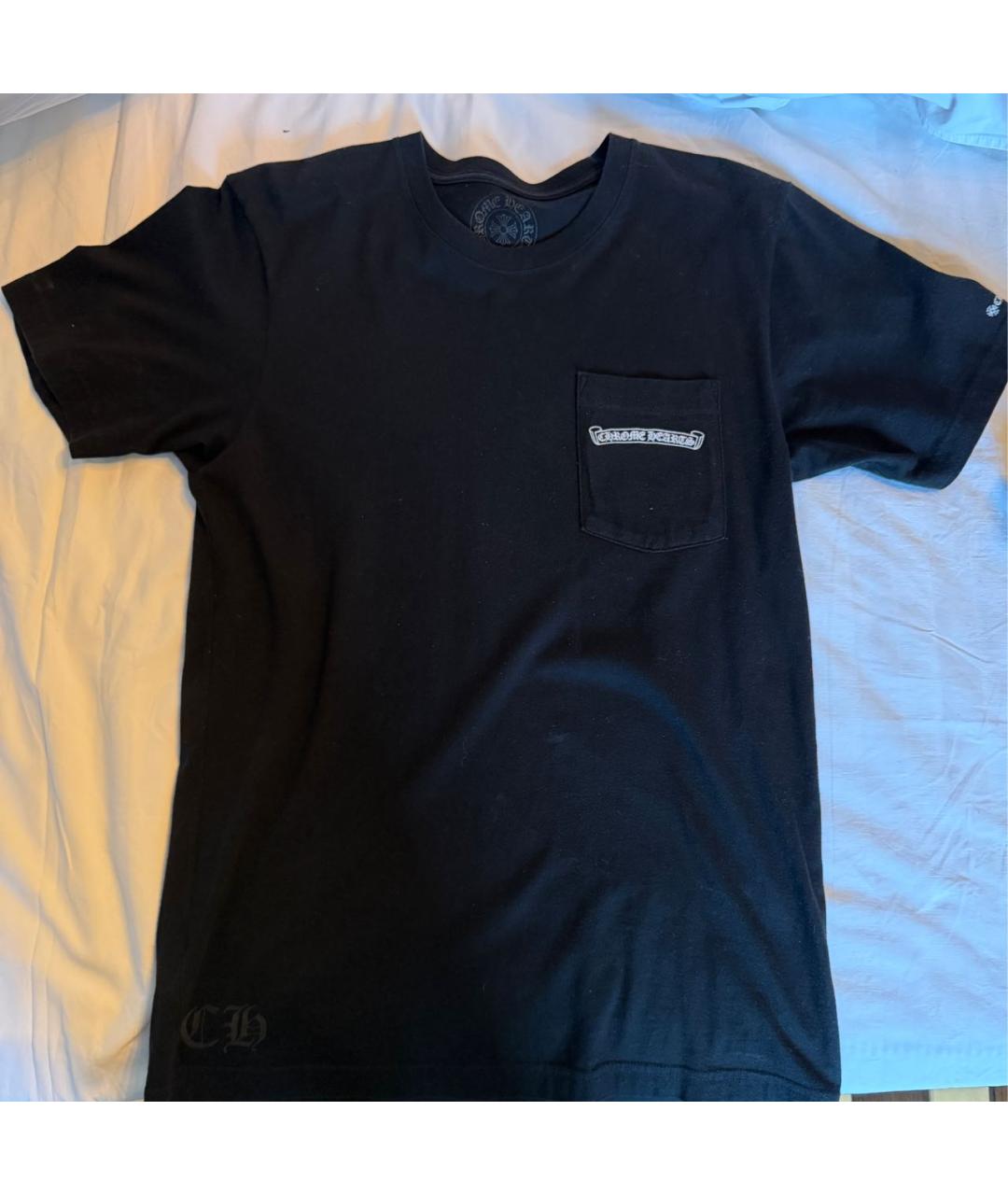 CHROME HEARTS Черная хлопковая футболка, фото 9