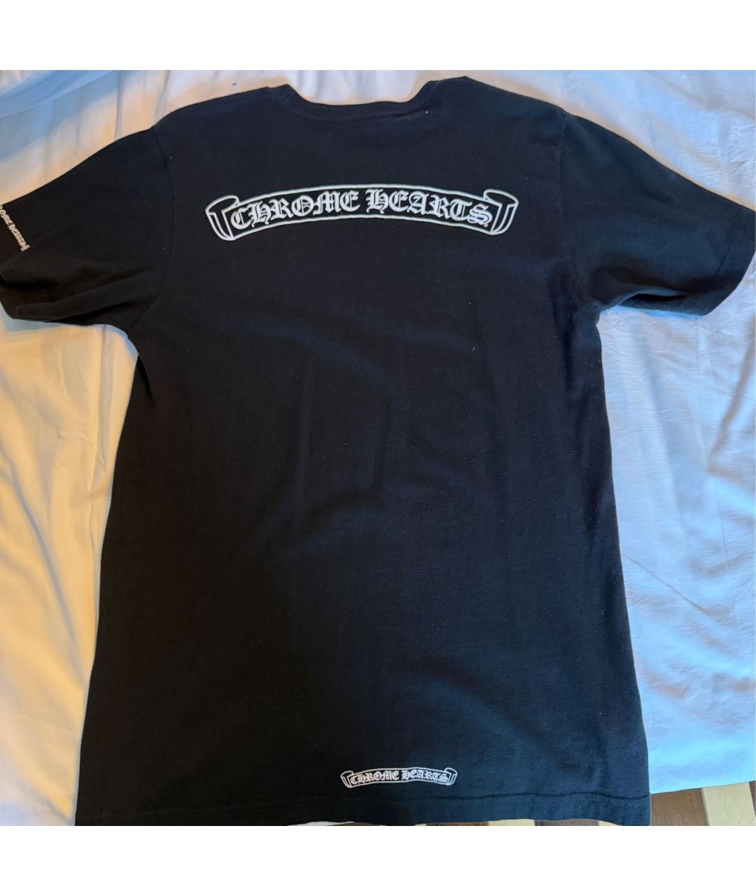 CHROME HEARTS Черная хлопковая футболка, фото 2