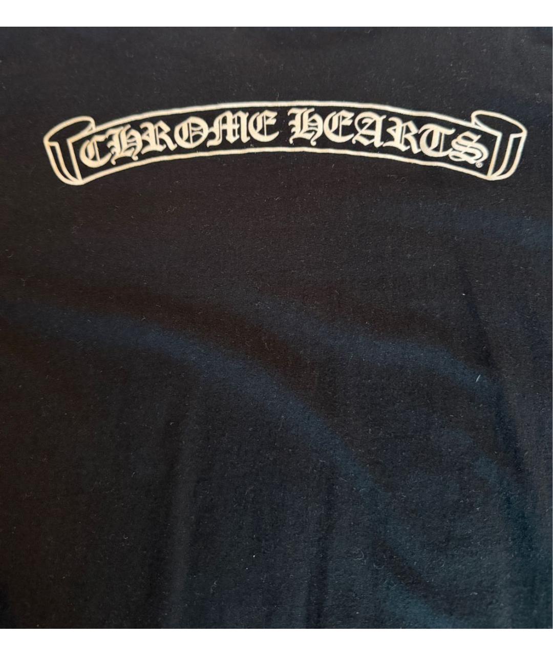 CHROME HEARTS Черная хлопковая футболка, фото 3