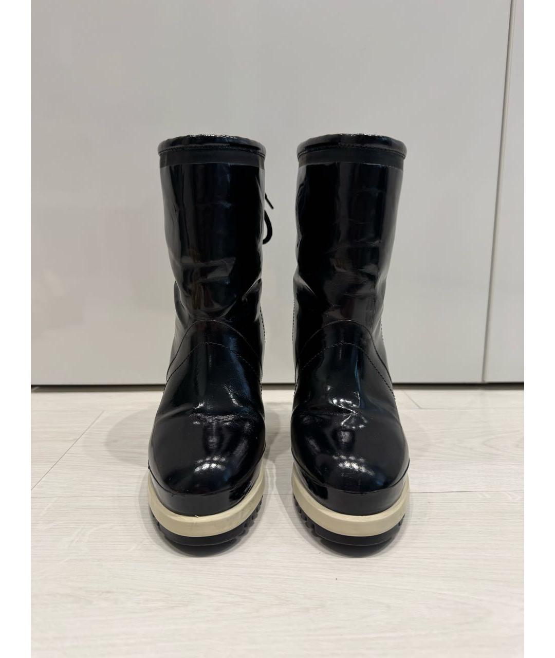 MARC JACOBS Черные полусапоги из лакированной кожи, фото 2