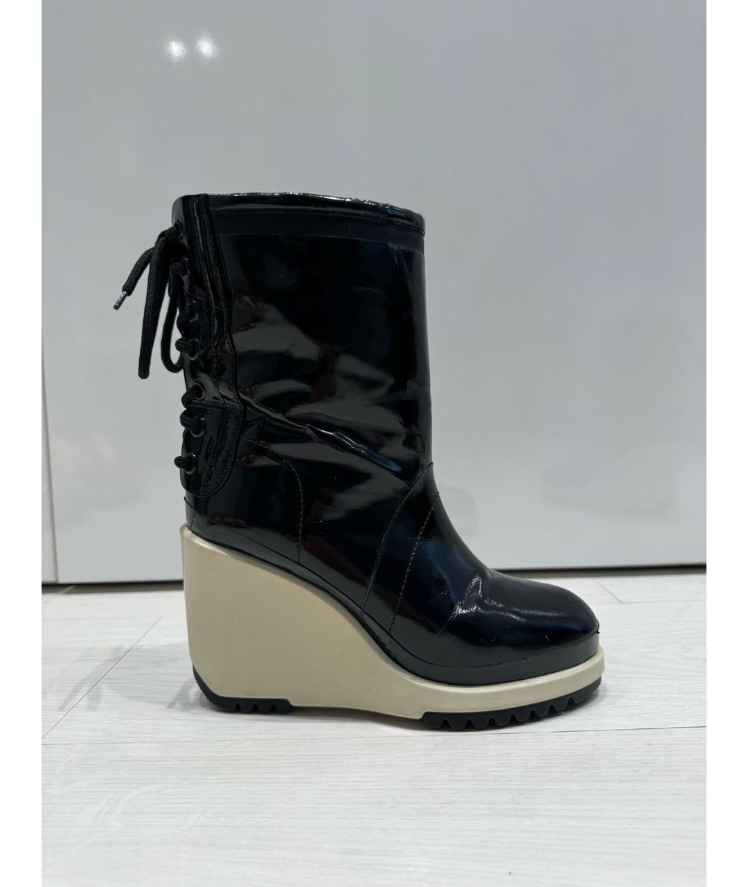 MARC JACOBS Черные полусапоги из лакированной кожи, фото 6