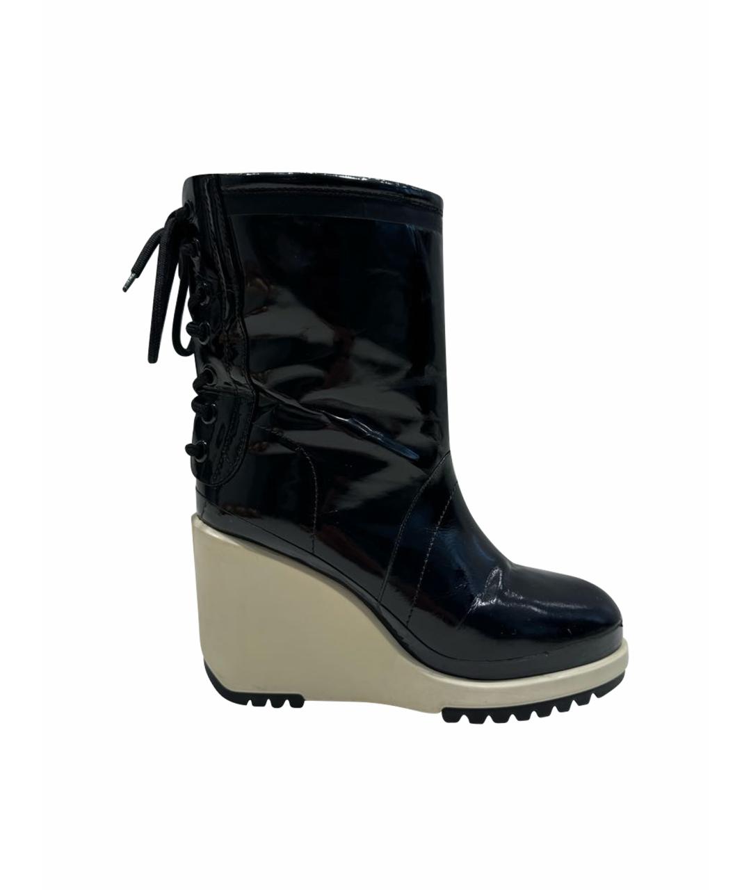 MARC JACOBS Черные полусапоги из лакированной кожи, фото 1