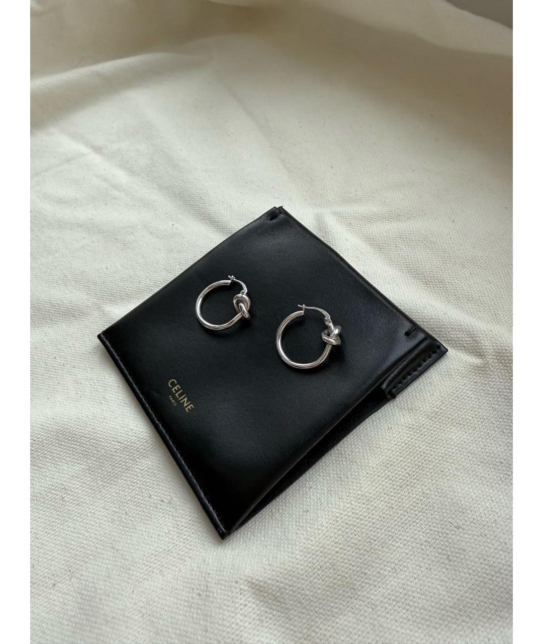 CELINE Серебряные латунные серьги, фото 6