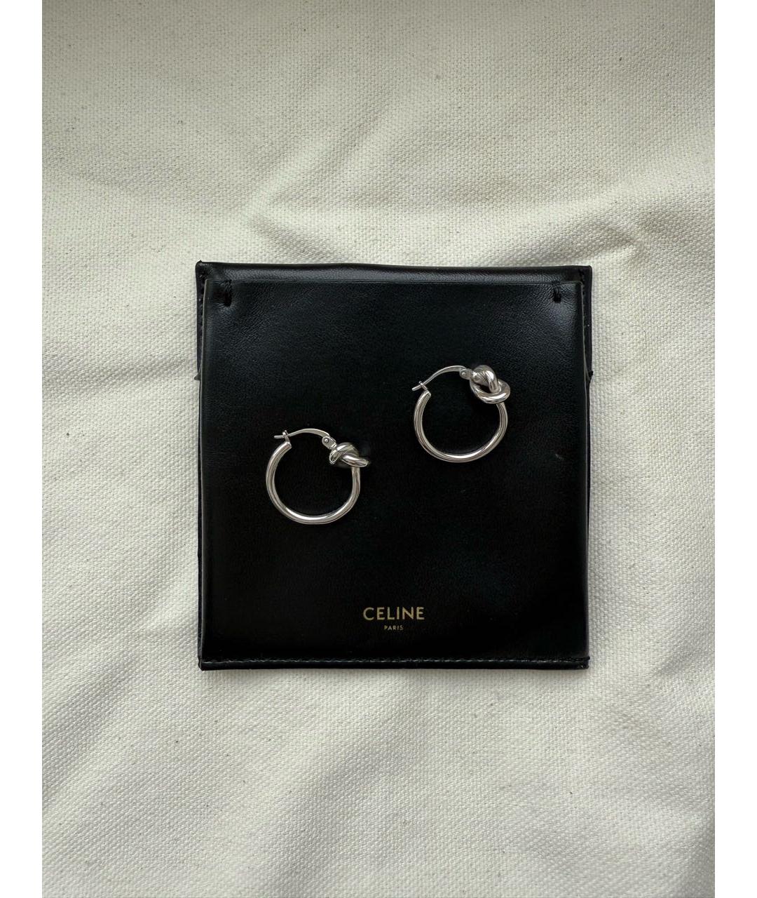 CELINE Серебряные латунные серьги, фото 4