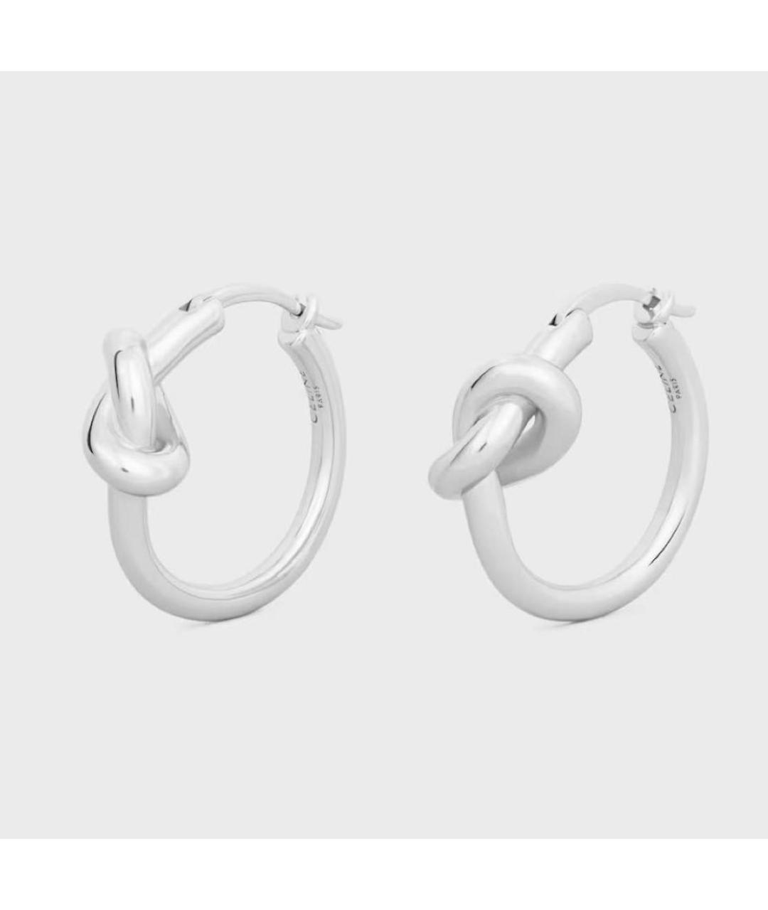 CELINE Серебряные латунные серьги, фото 8