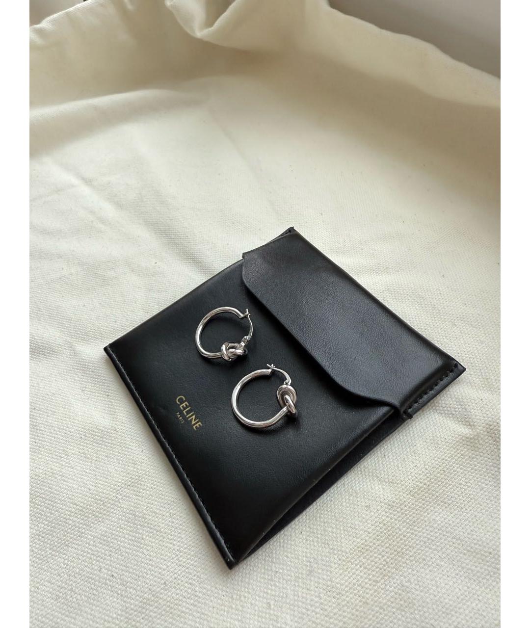 CELINE Серебряные латунные серьги, фото 7