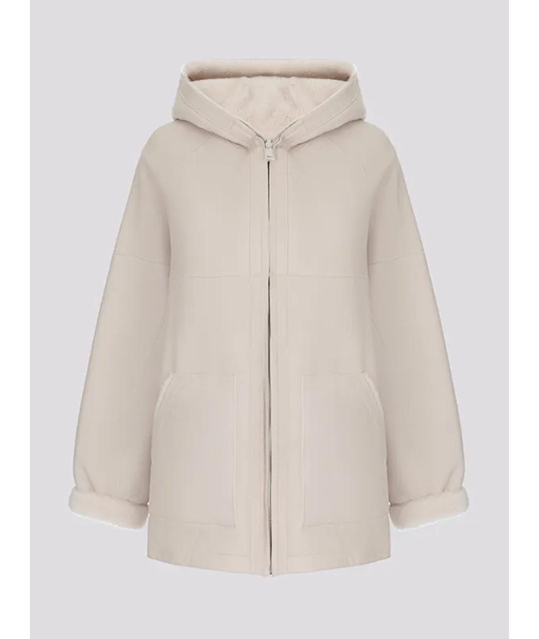 BLANCHA Бежевая меховая дубленка, фото 3