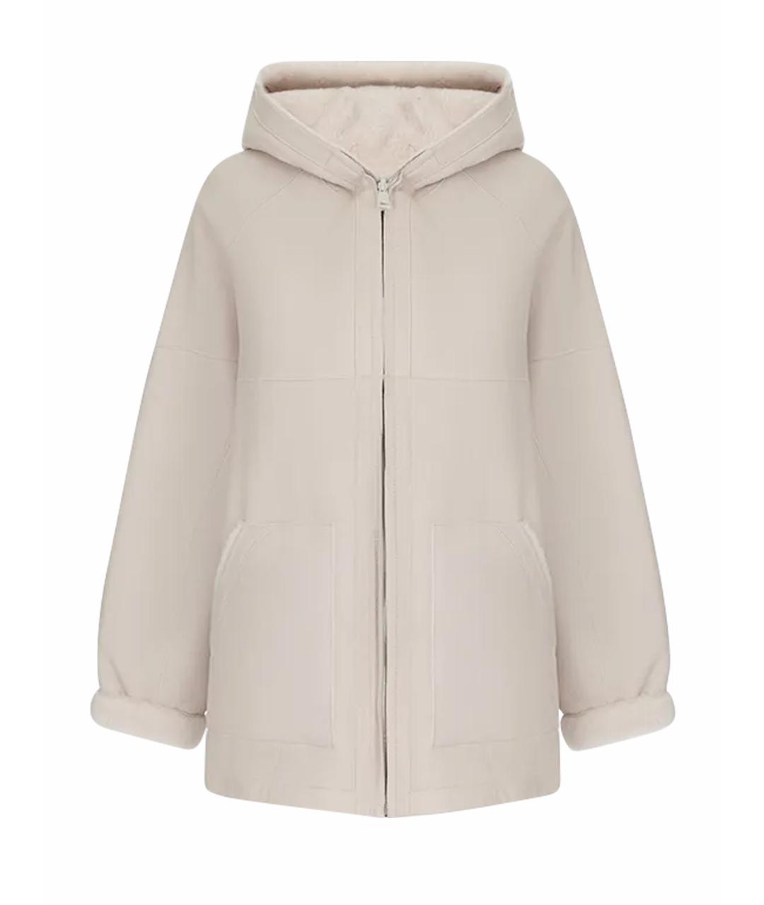 BLANCHA Бежевая меховая дубленка, фото 1