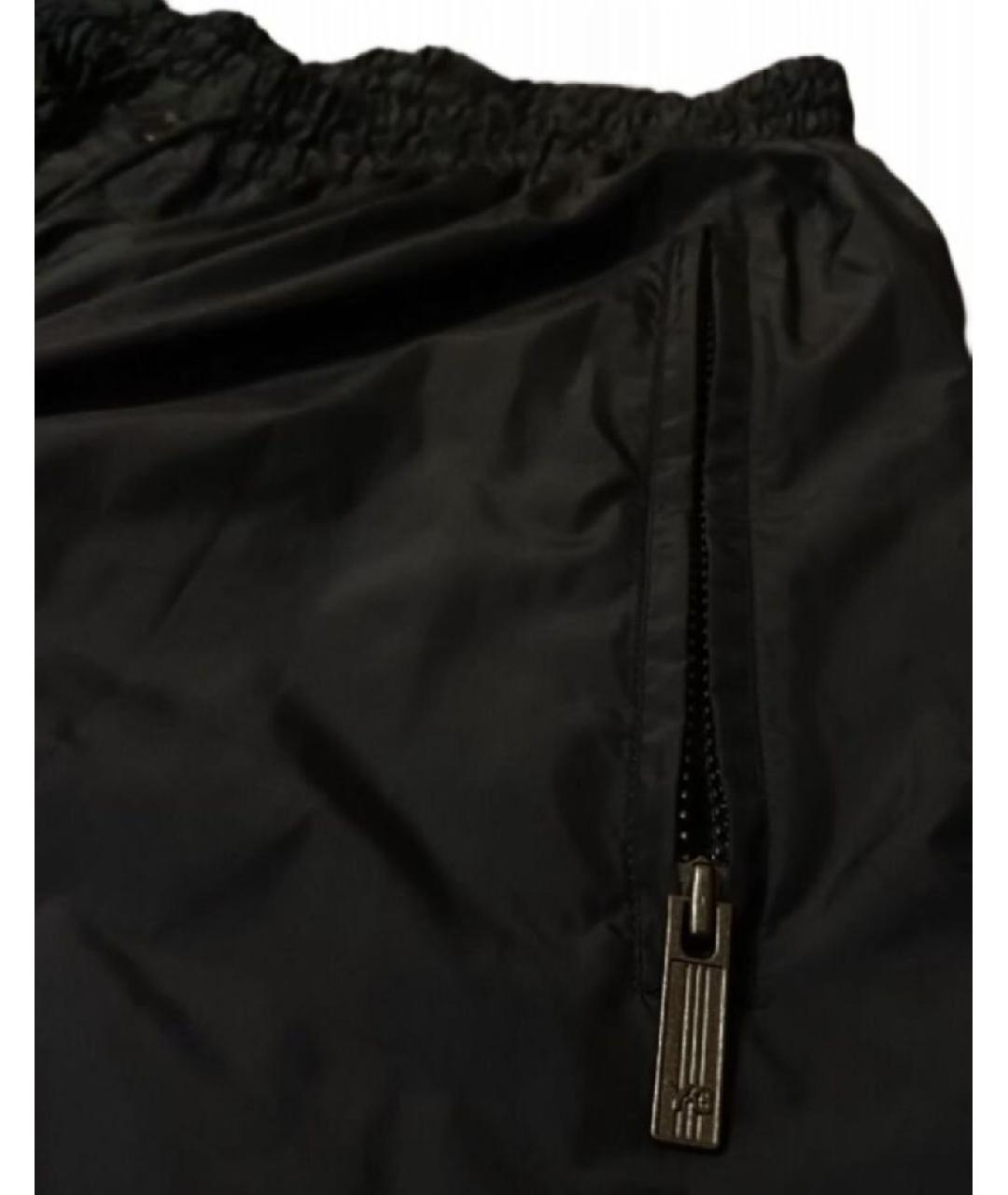 Y-3 Черные полиэстеровые брюки широкие, фото 4