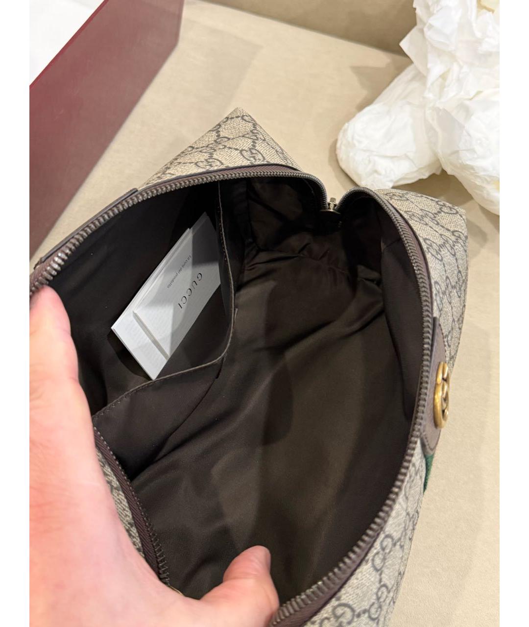 GUCCI Бежевая барсетка, фото 4