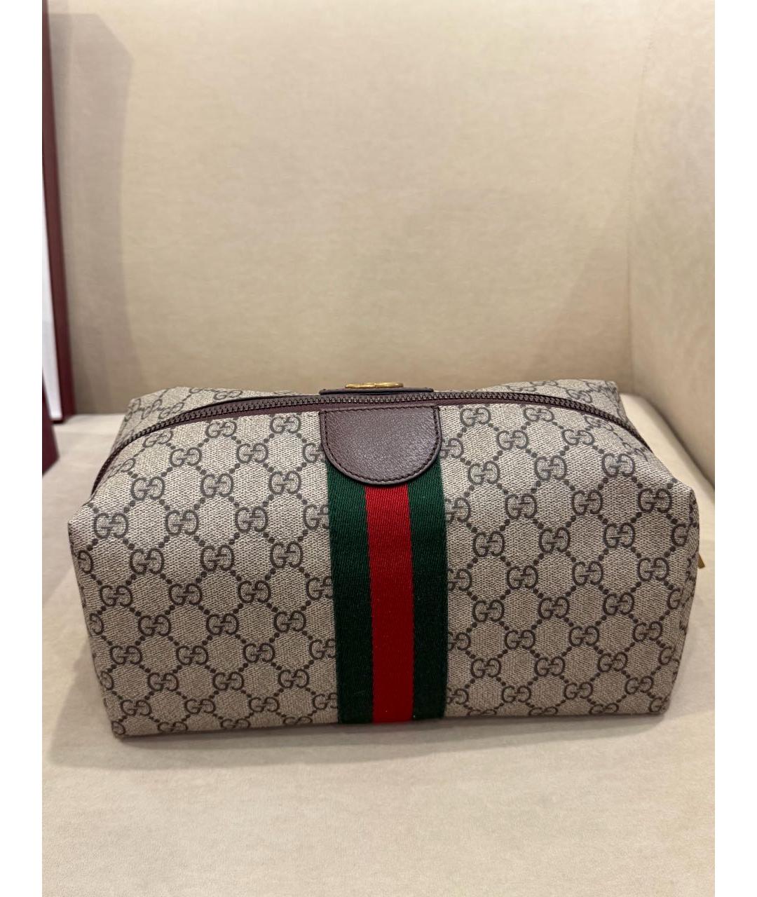 GUCCI Бежевая барсетка, фото 3