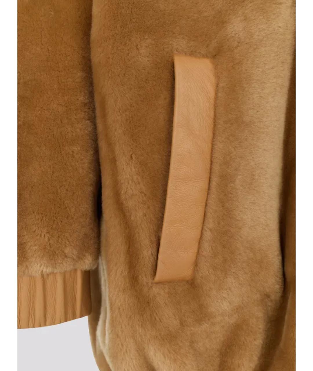 BLANCHA Бежевый меховой кардиган, фото 2