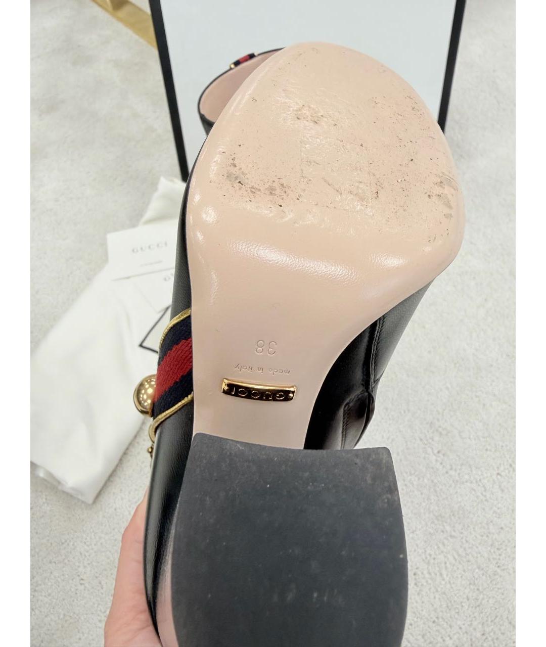 GUCCI Черные кожаные ботильоны, фото 7