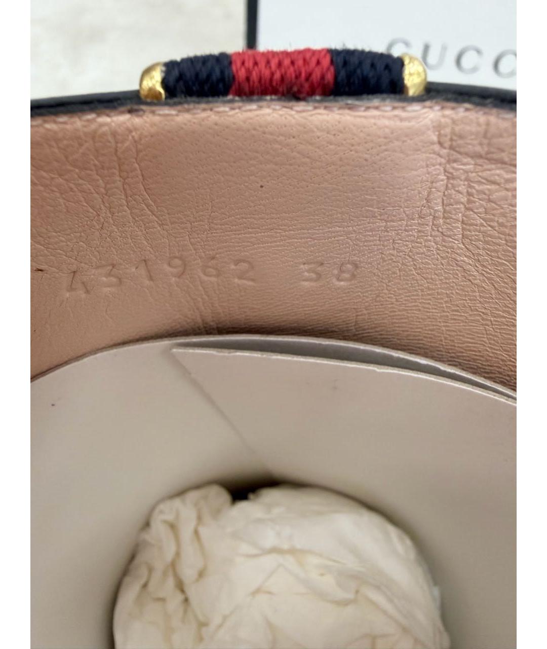 GUCCI Черные кожаные ботильоны, фото 6