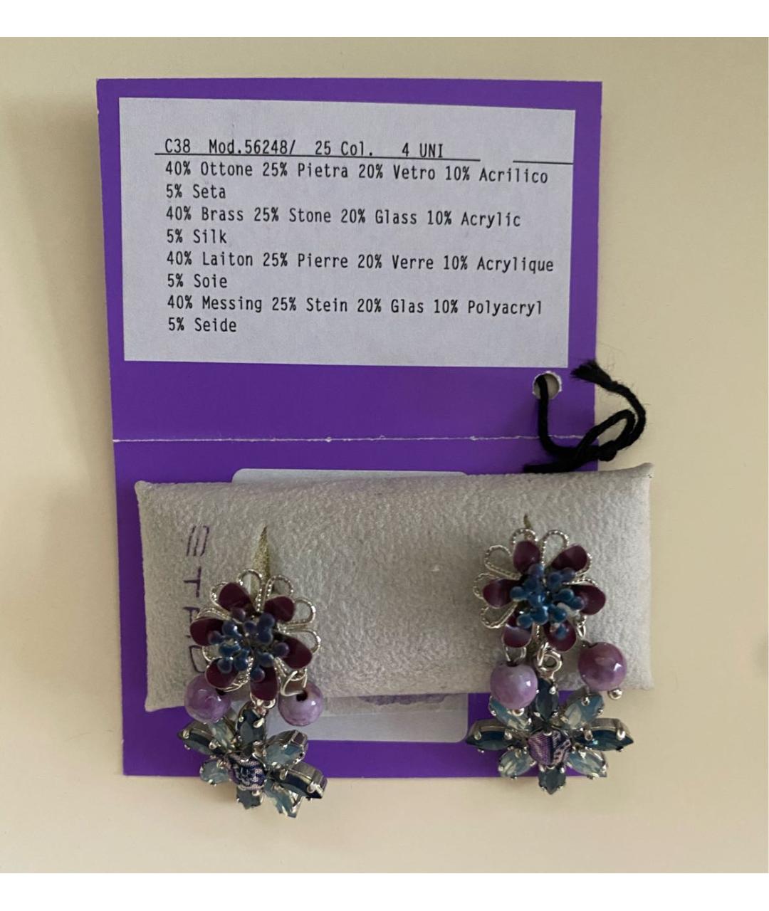 ETRO Темно-синие латунные серьги, фото 4