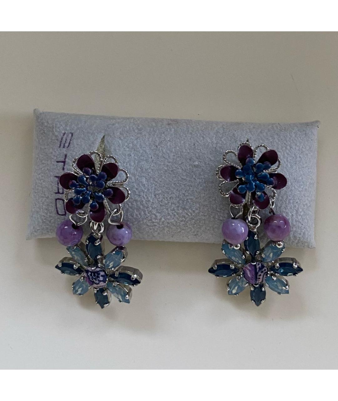 ETRO Темно-синие латунные серьги, фото 2