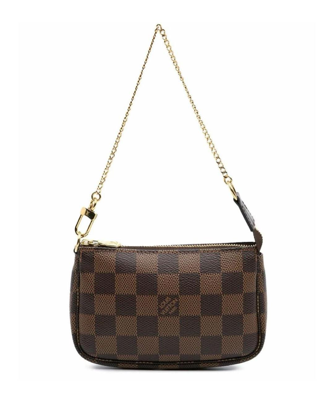 LOUIS VUITTON Коричневая сумка с короткими ручками из искусственной кожи, фото 8