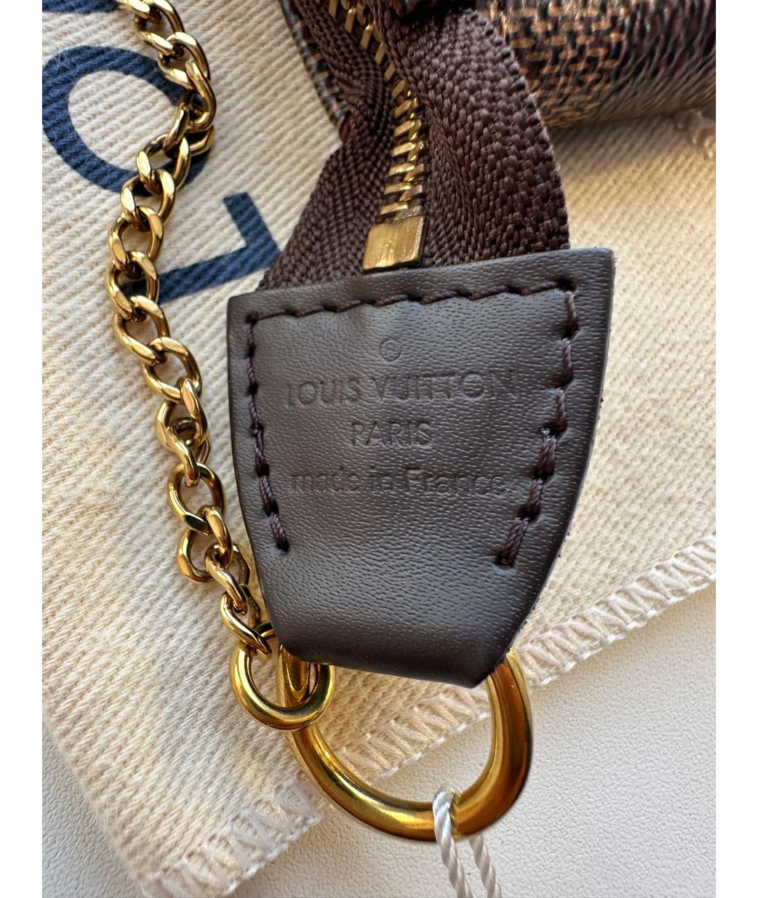 LOUIS VUITTON Коричневая сумка с короткими ручками из искусственной кожи, фото 7