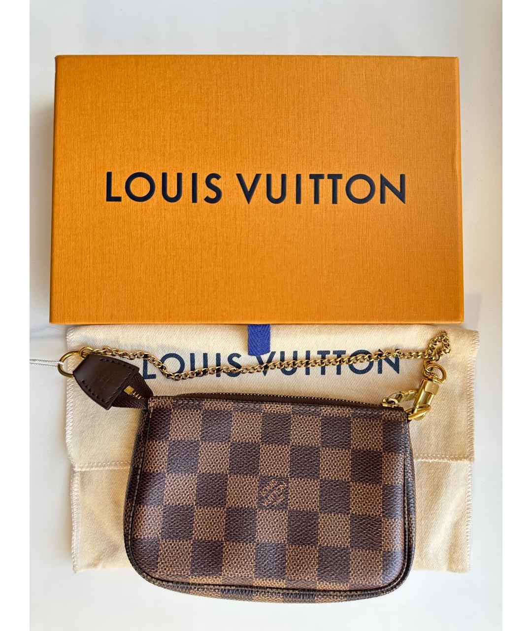 LOUIS VUITTON Коричневая сумка с короткими ручками из искусственной кожи, фото 2