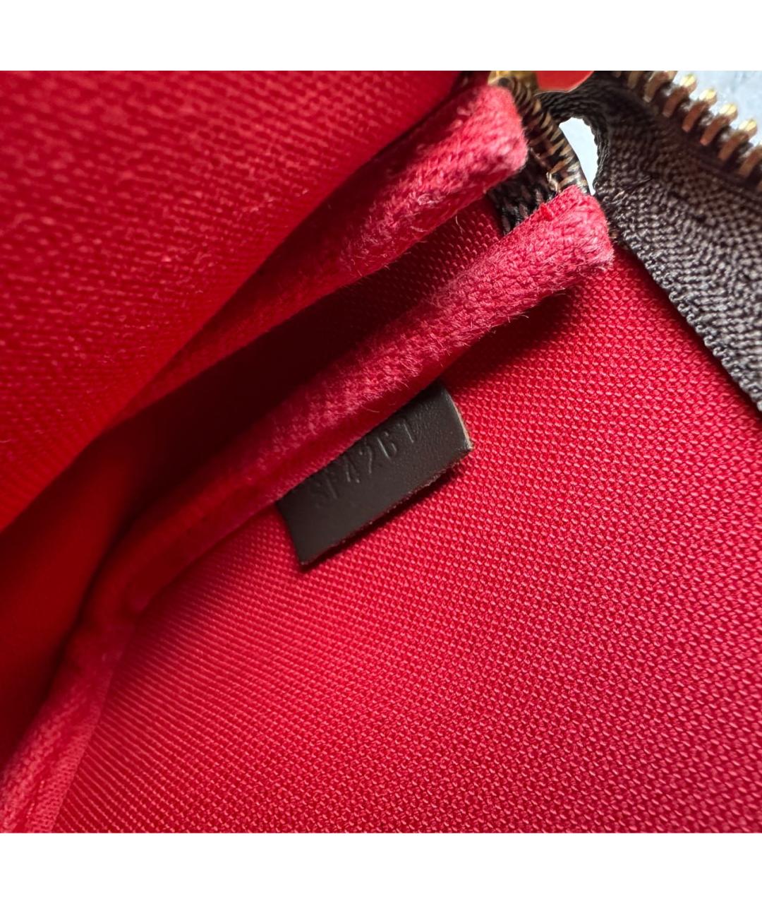 LOUIS VUITTON Коричневая сумка с короткими ручками из искусственной кожи, фото 3