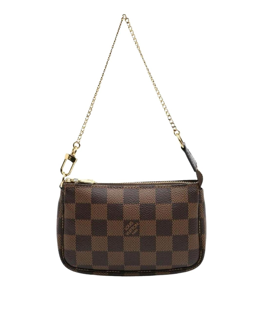 LOUIS VUITTON Коричневая сумка с короткими ручками из искусственной кожи, фото 1