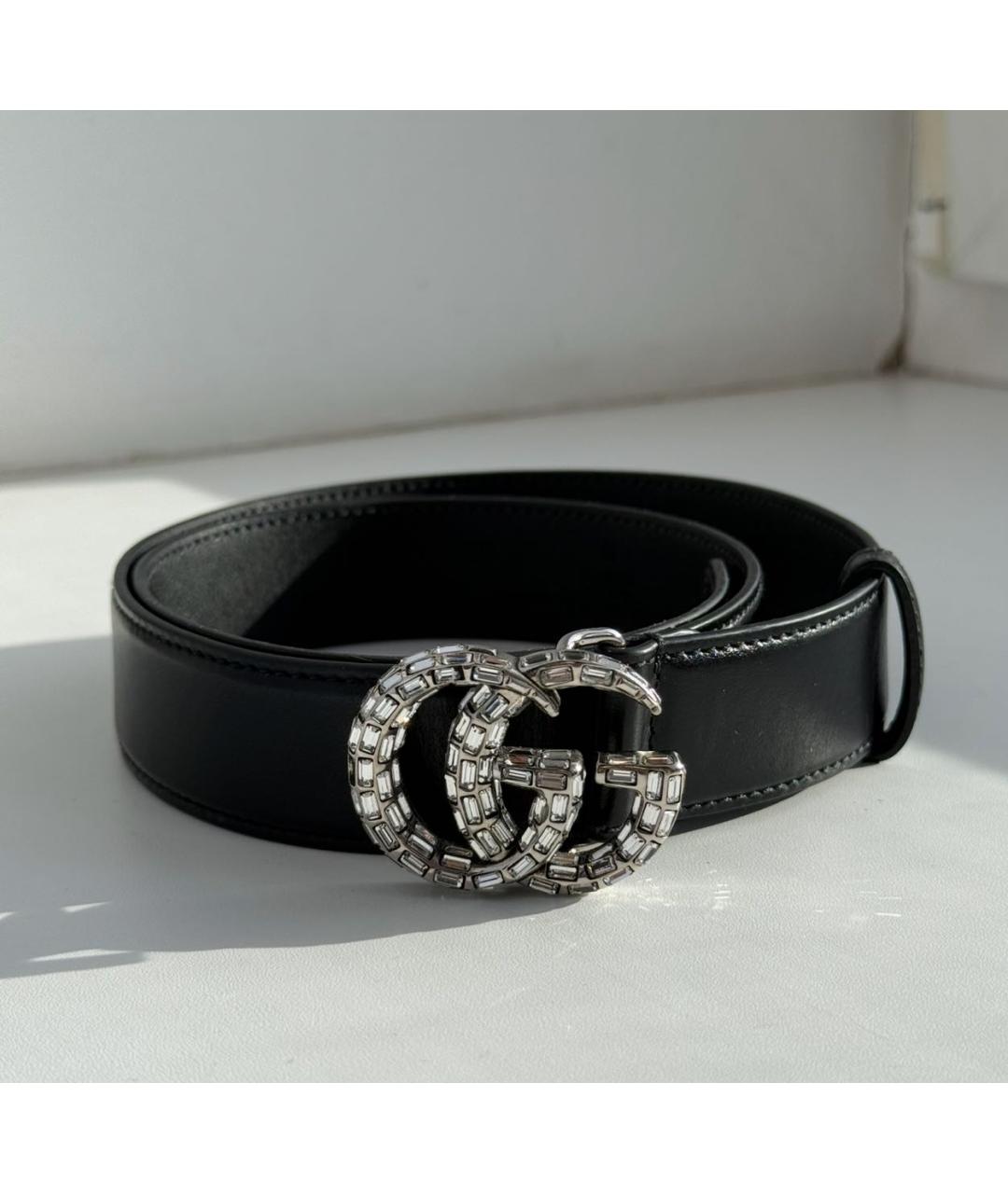 GUCCI Черный кожаный ремень, фото 4