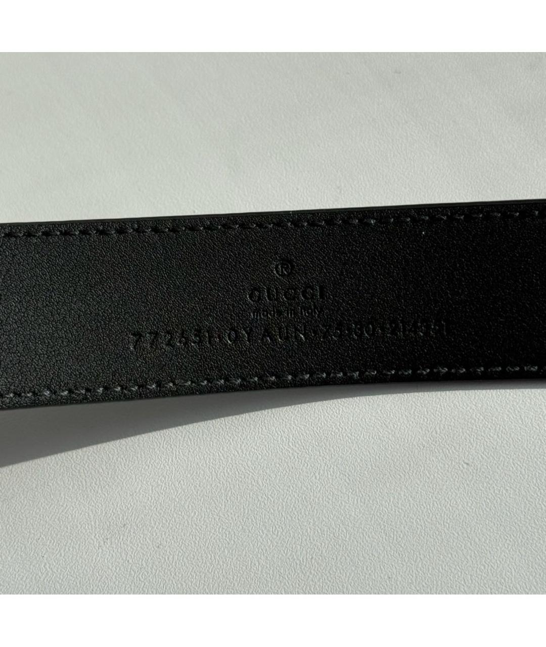 GUCCI Черный кожаный ремень, фото 3