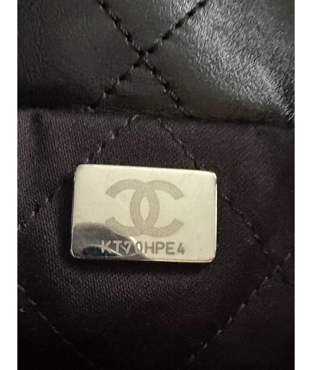 CHANEL Черная кожаная сумка тоут, фото 8