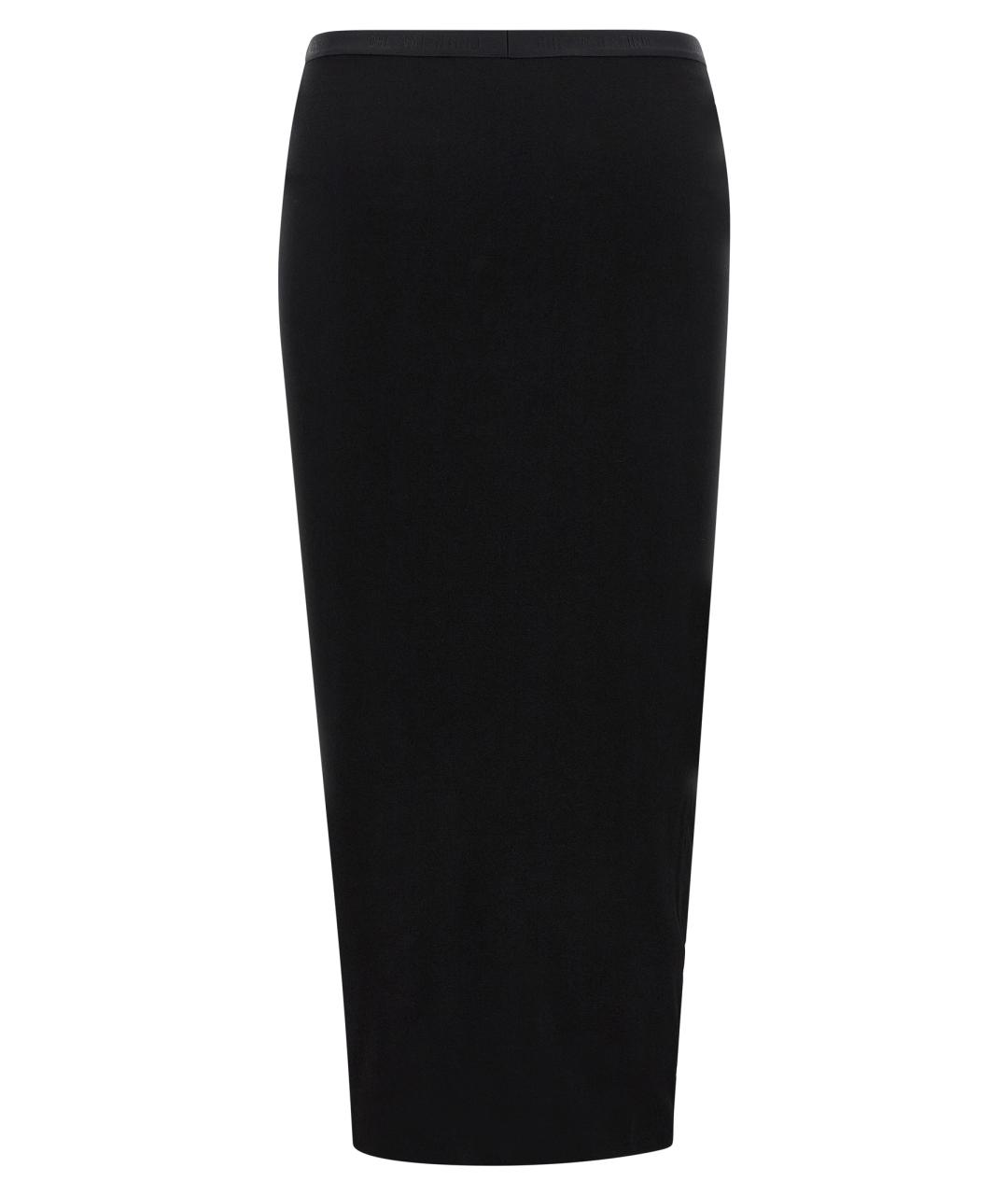 VALENTINO Черная вискозная юбка миди, фото 2