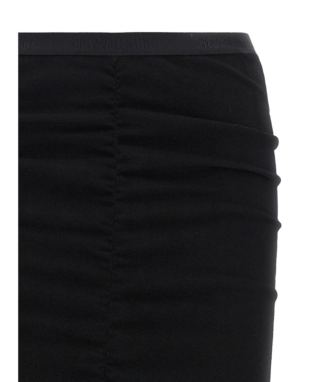 VALENTINO Черная вискозная юбка миди, фото 3