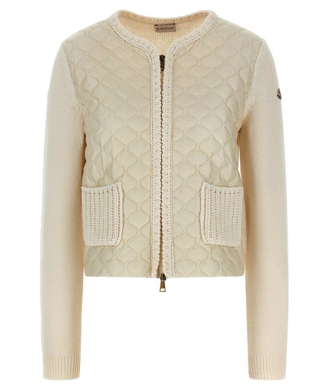 MONCLER Бежевый хлопковый кардиган, фото 1