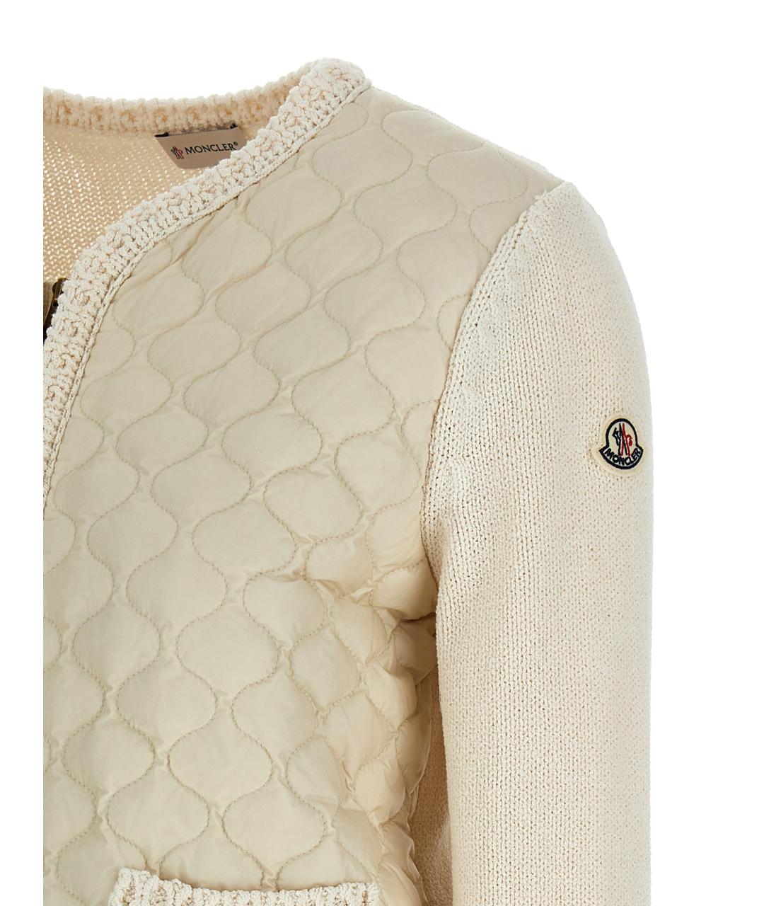 MONCLER Бежевый хлопковый кардиган, фото 4
