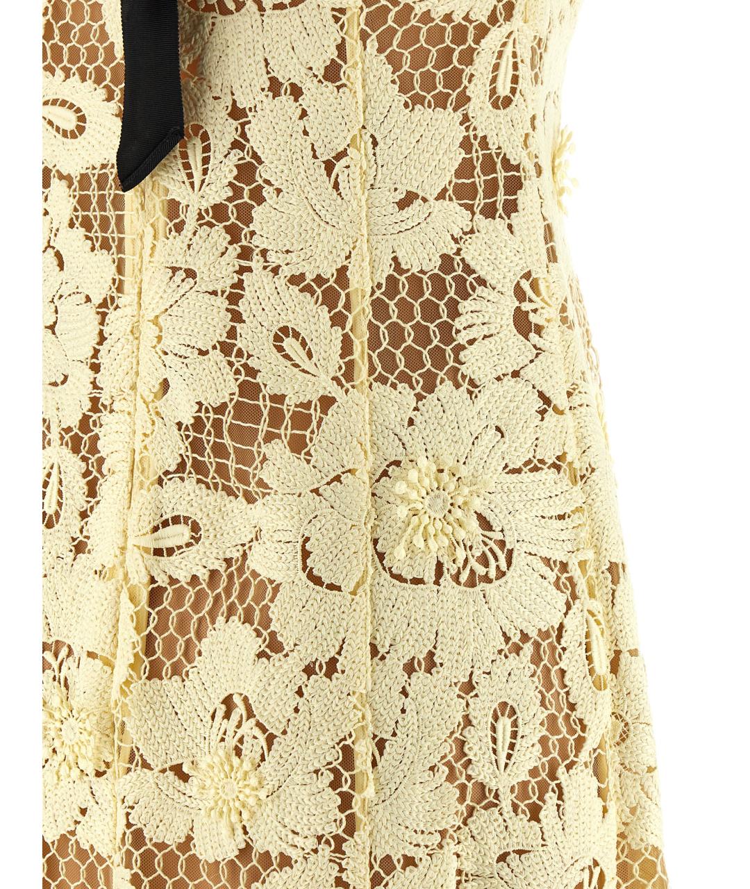 SELF-PORTRAIT Желтое полиэстеровое коктейльное платье, фото 4