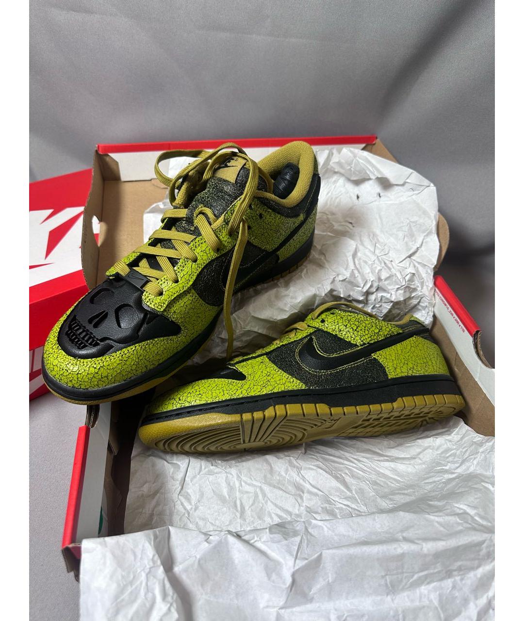 NIKE Зеленые кожаные кроссовки, фото 8