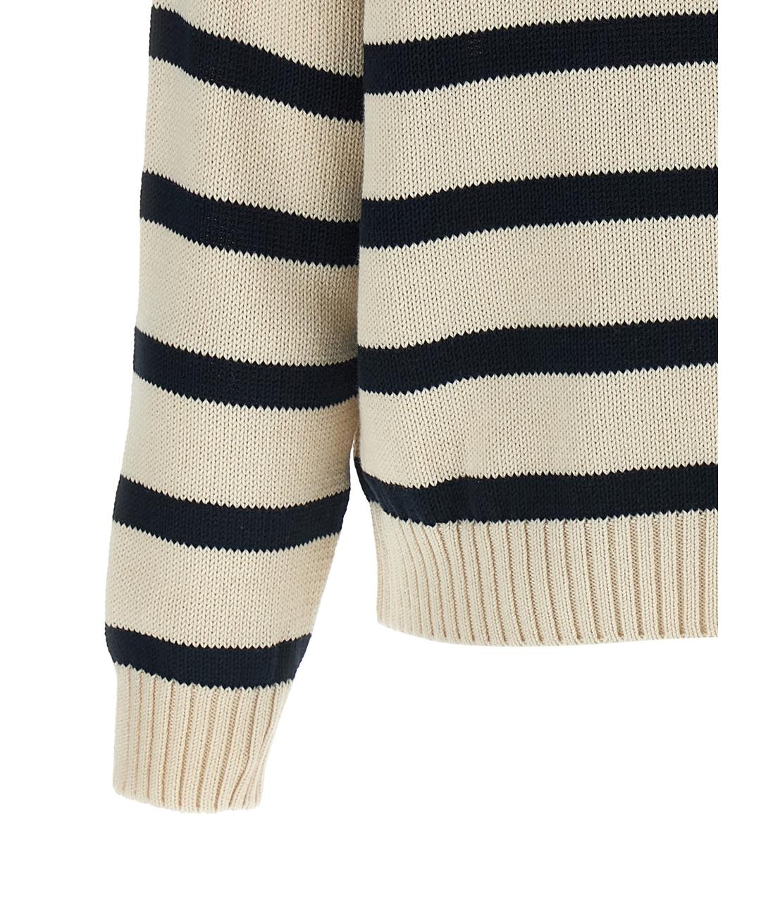 WEEKEND MAX MARA Бежевый хлопковый джемпер / свитер, фото 4