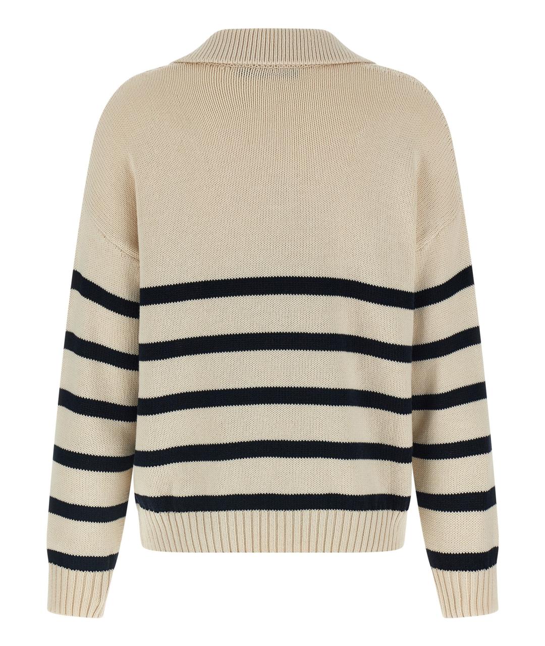 WEEKEND MAX MARA Бежевый хлопковый джемпер / свитер, фото 2