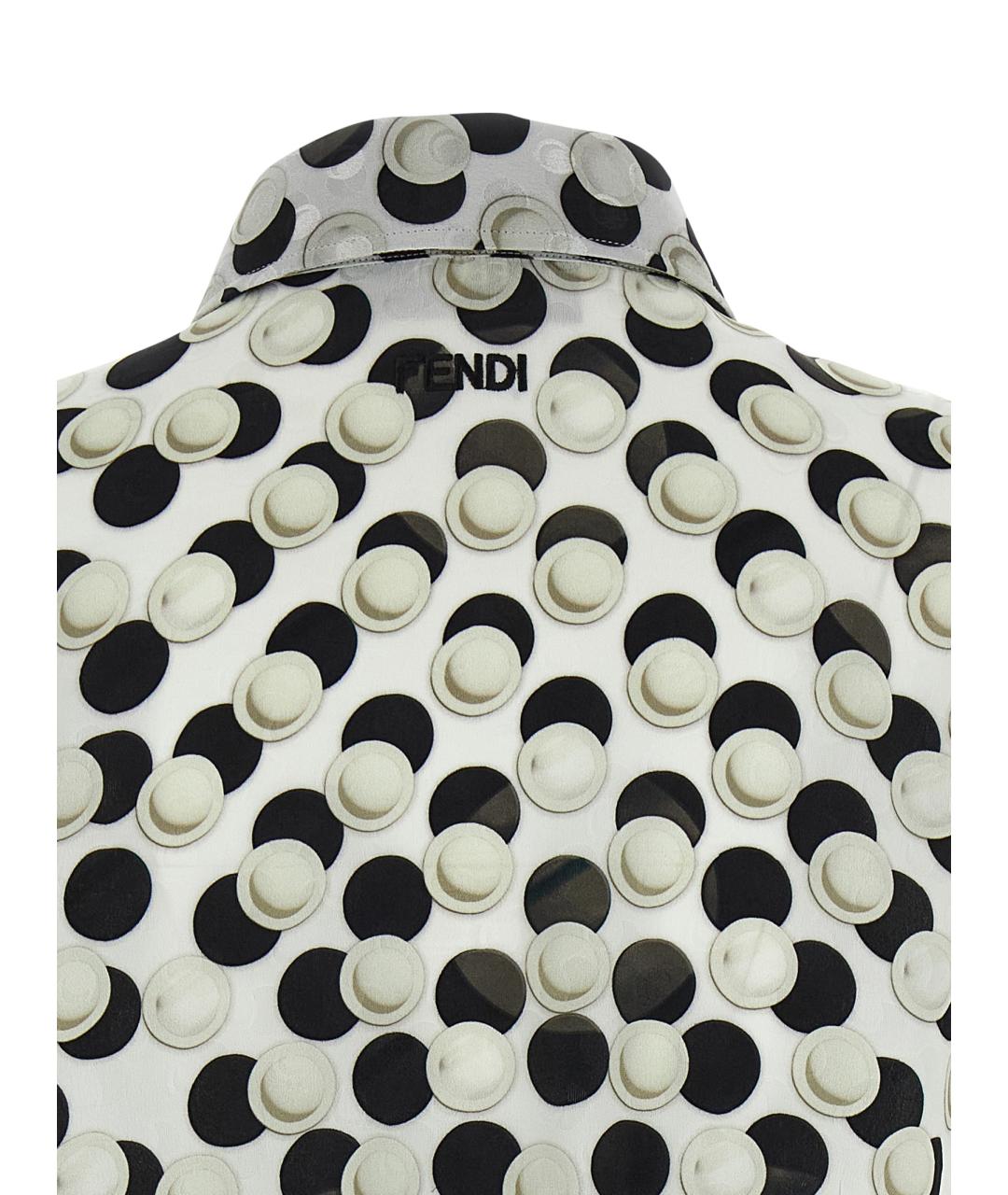 FENDI Мульти шелковая блузы, фото 5