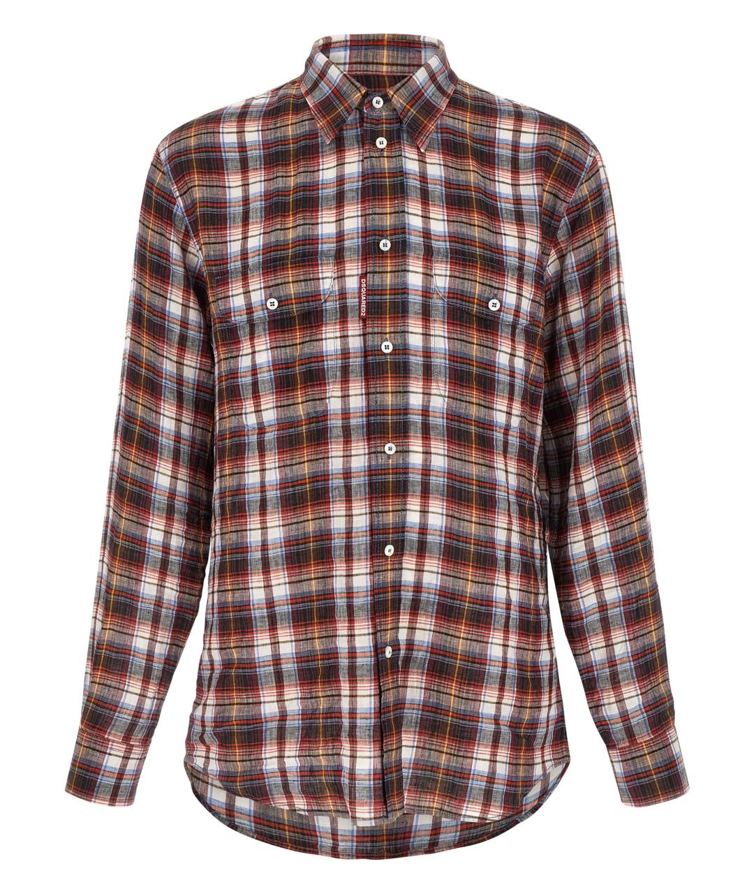 DSQUARED2 Мульти льняная кэжуал рубашка, фото 1