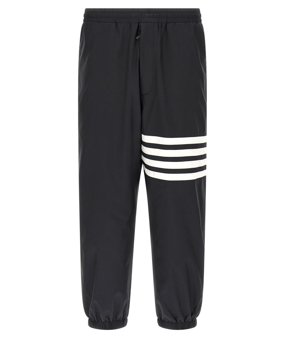 THOM BROWNE Темно-синие полиамидовые повседневные брюки, фото 1