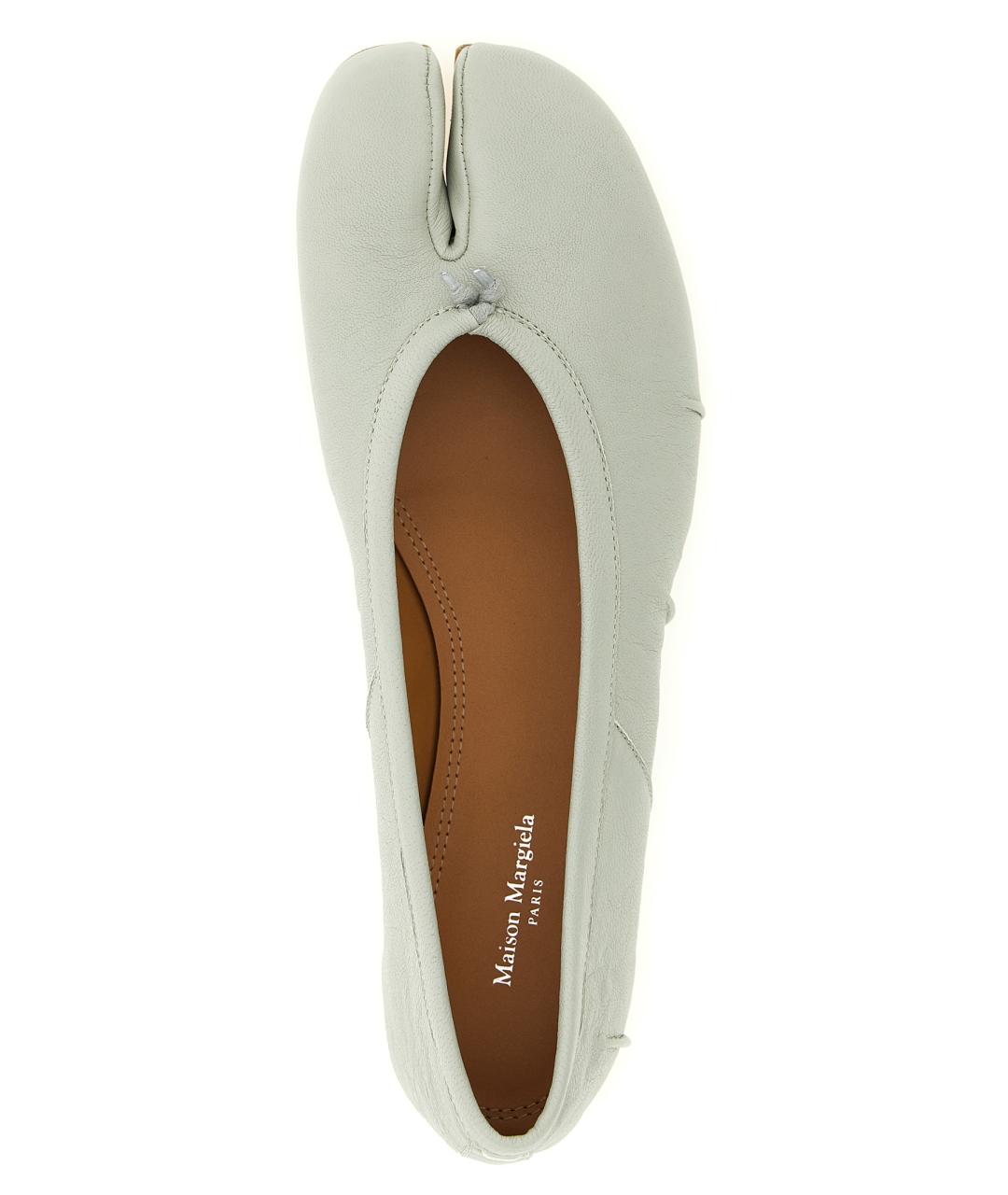 MAISON MARGIELA Серые кожаные балетки, фото 4