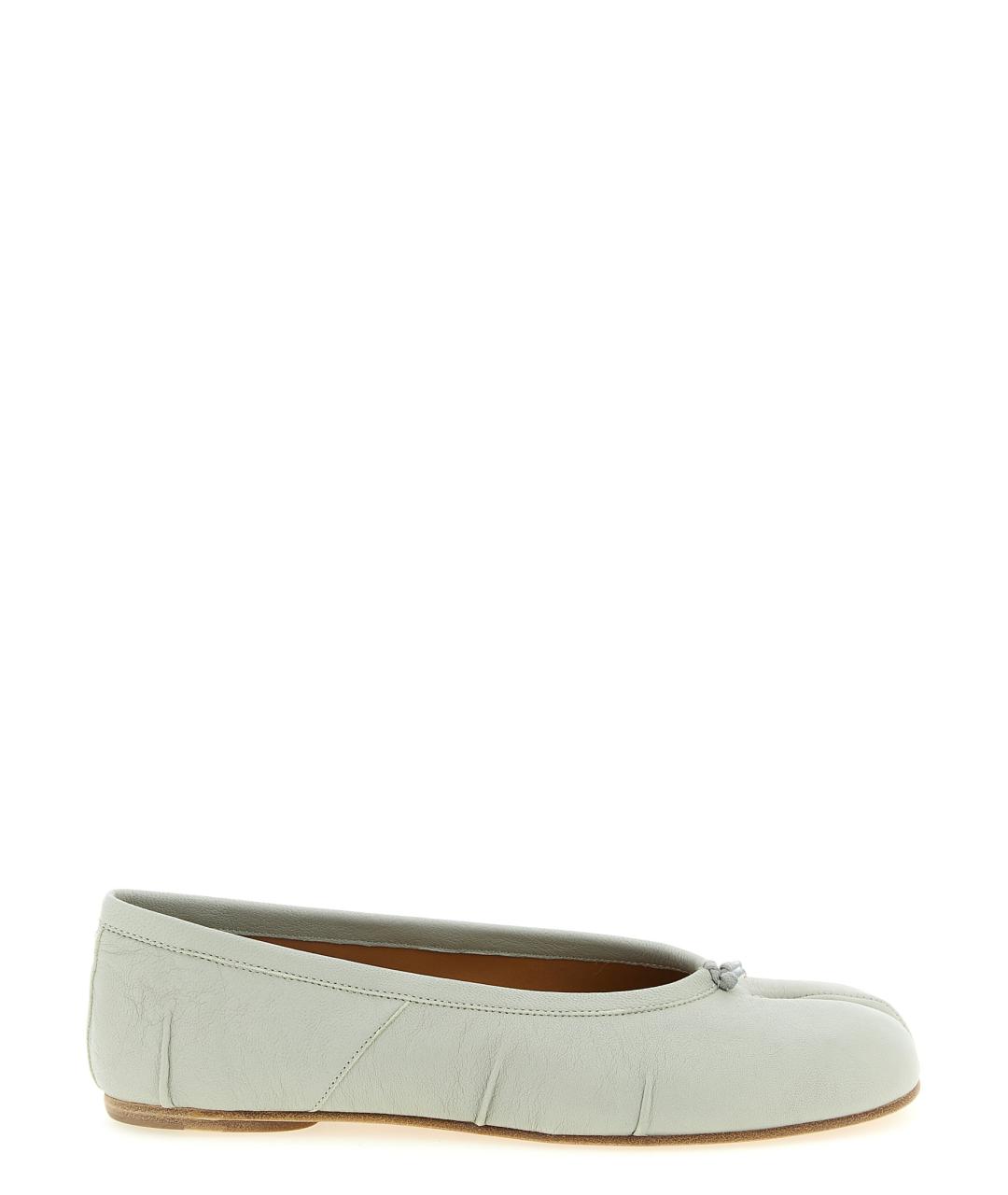 MAISON MARGIELA Серые кожаные балетки, фото 1