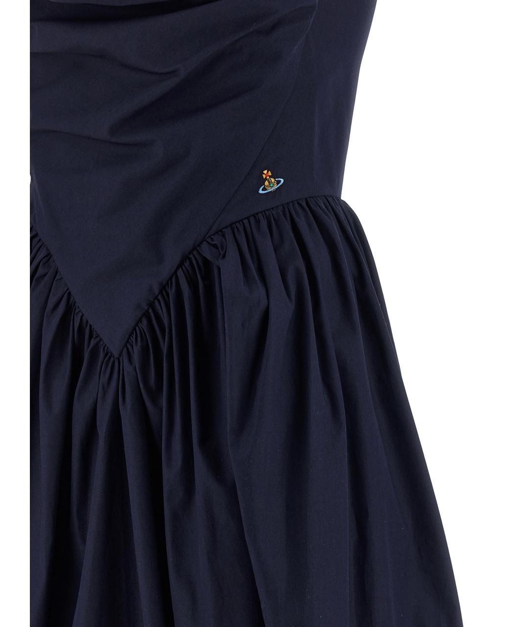 VIVIENNE WESTWOOD Синее хлопковое коктейльное платье, фото 4