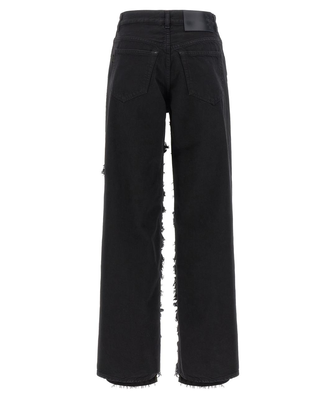 HAIKURE Черные хлопковые прямые джинсы, фото 2