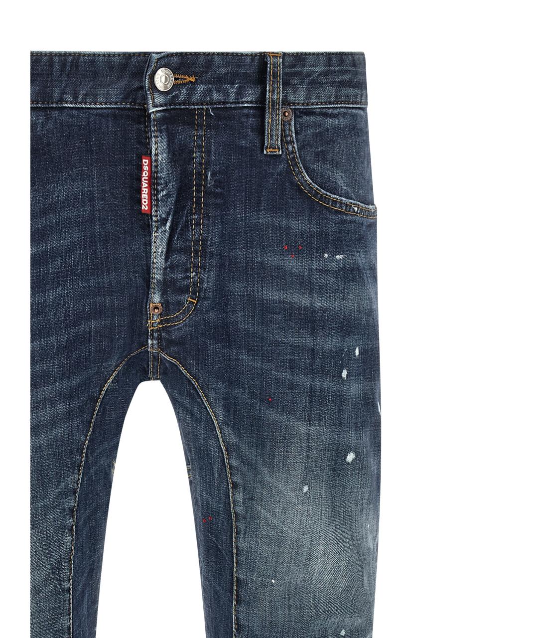 DSQUARED2 Синие хлопковые джинсы скинни, фото 3